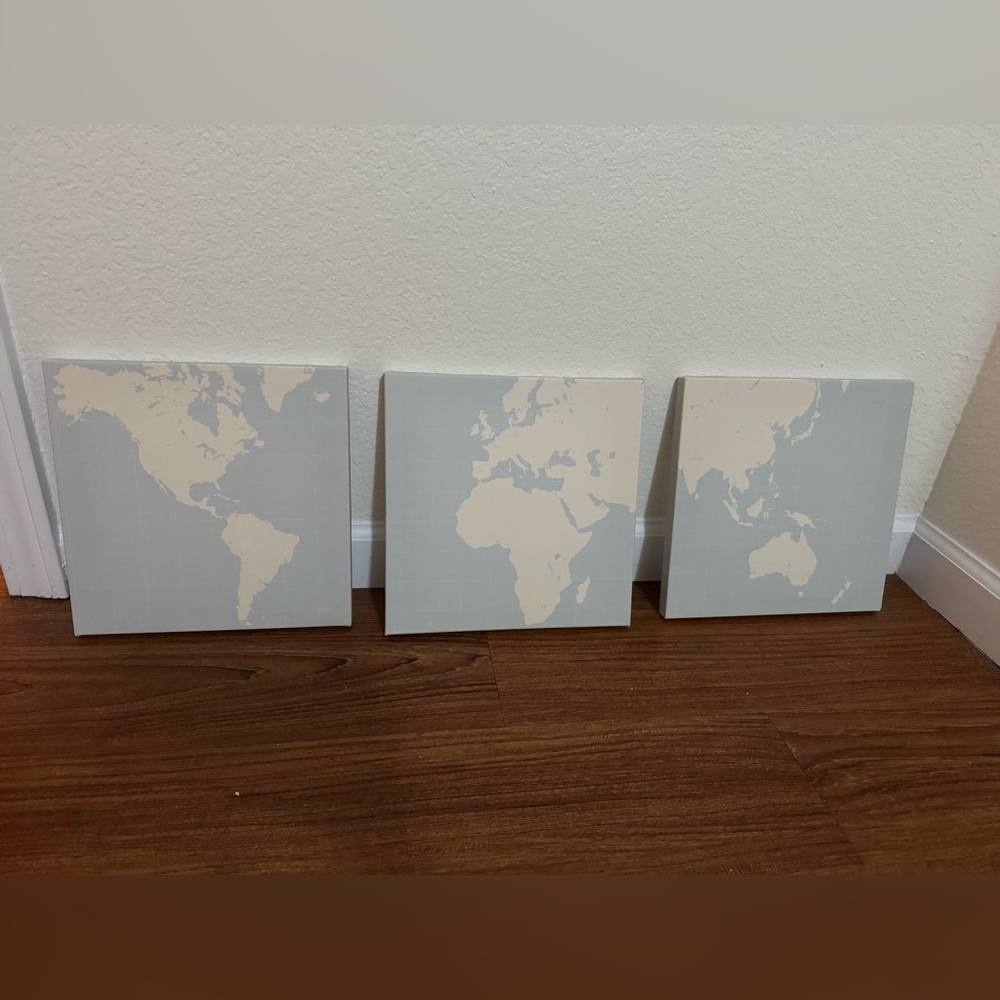 IKEA Set of Three World Map Prints
